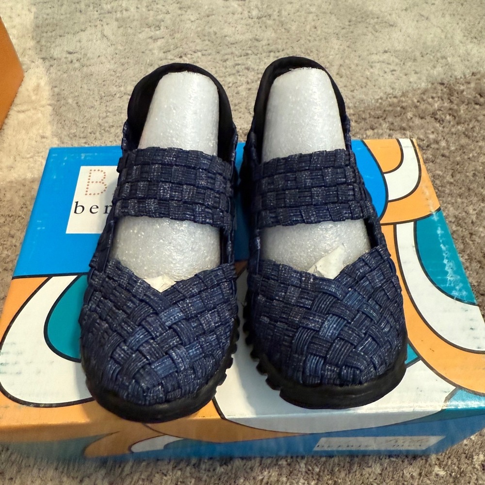 Bernie Mev Charm 2K Jeans Blue Woven Mary Jane Sneakers Kids EU 20 NEW Toddler 5